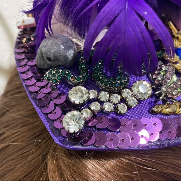 Customized Embellished Spider Fascinator Hat Halloween Costume Hat - Picture 10 of 16